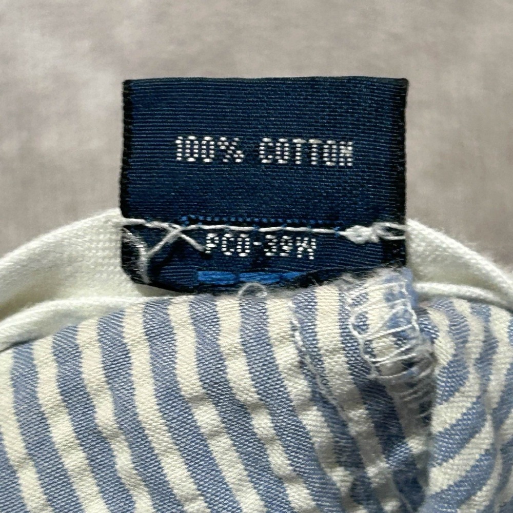 Vtg Polo Ralph Lauren Seersucker Shorts Mens 42x8 Seersucker Blue Stripe Tag 44B - Picture 6 of 7